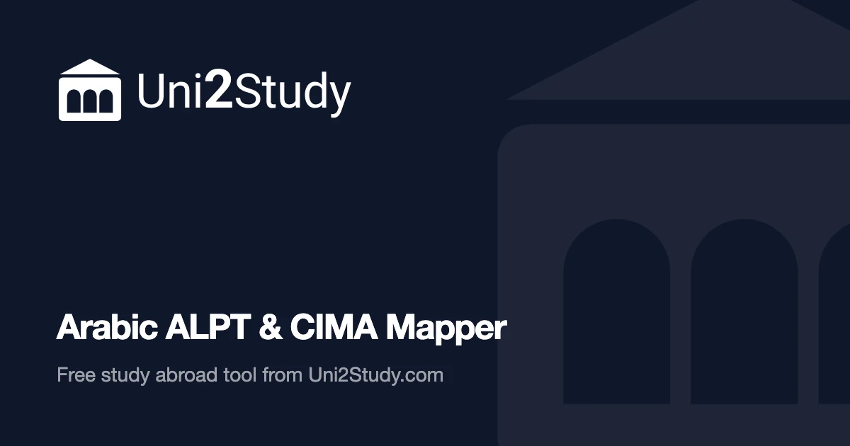 Arabic ALPT & CIMA Mapper - Uni2Study • Uni2Study.com