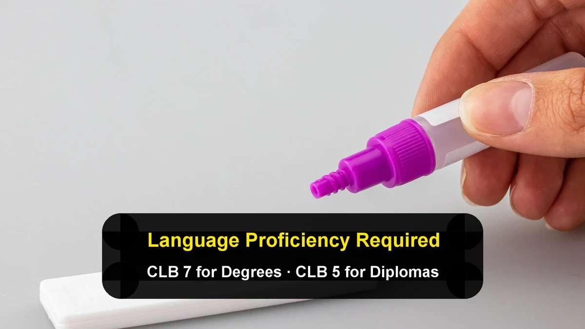 Language proficiency requirements for Canada PGWP — CLB 7 for degrees, CLB 5 for diplomas