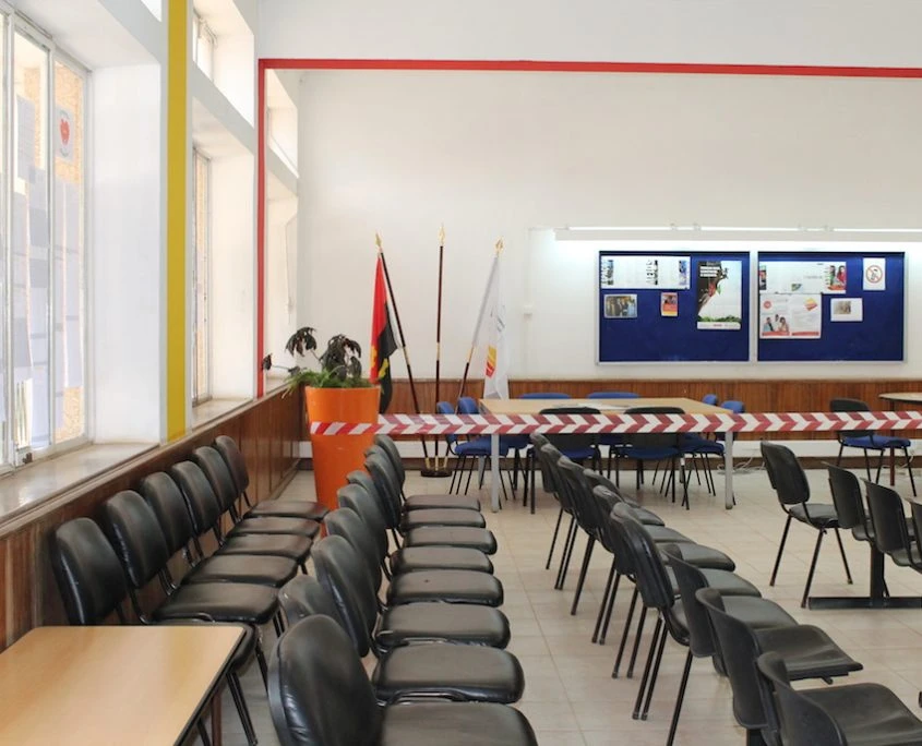 Students at Ekuikui II Polytechnic Institute of Humanities and Technology
