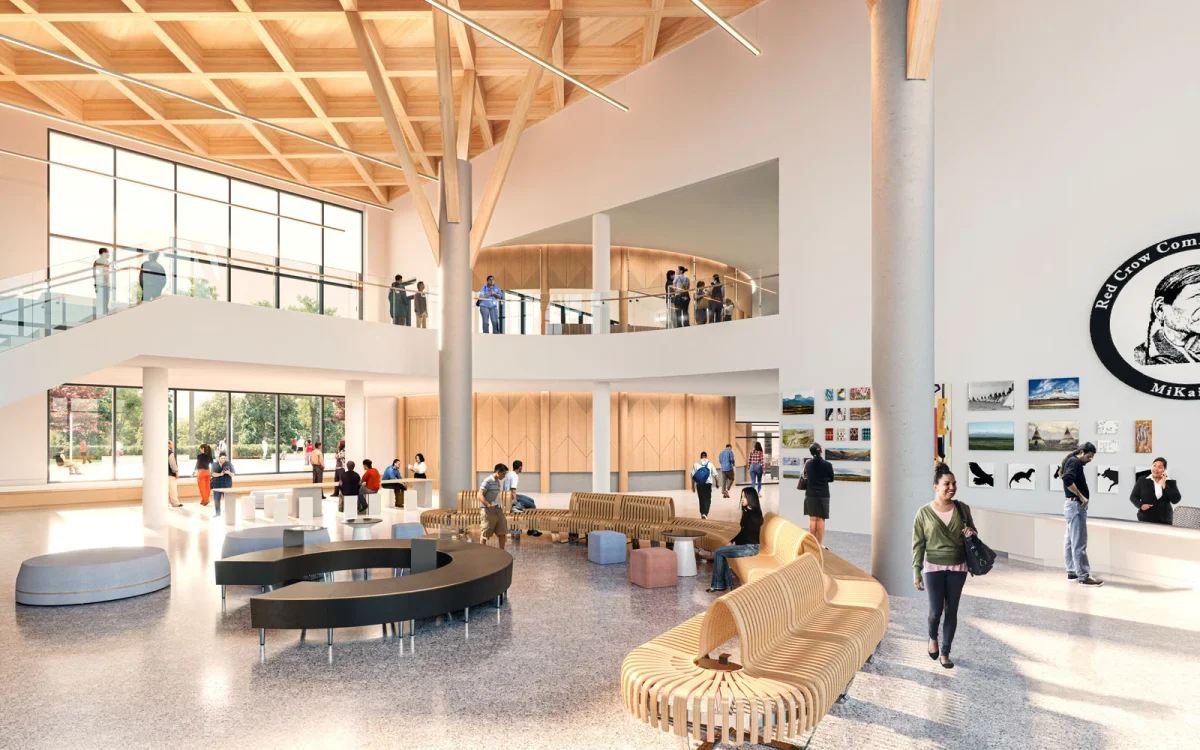 Red Crow Community College academic and student spaces