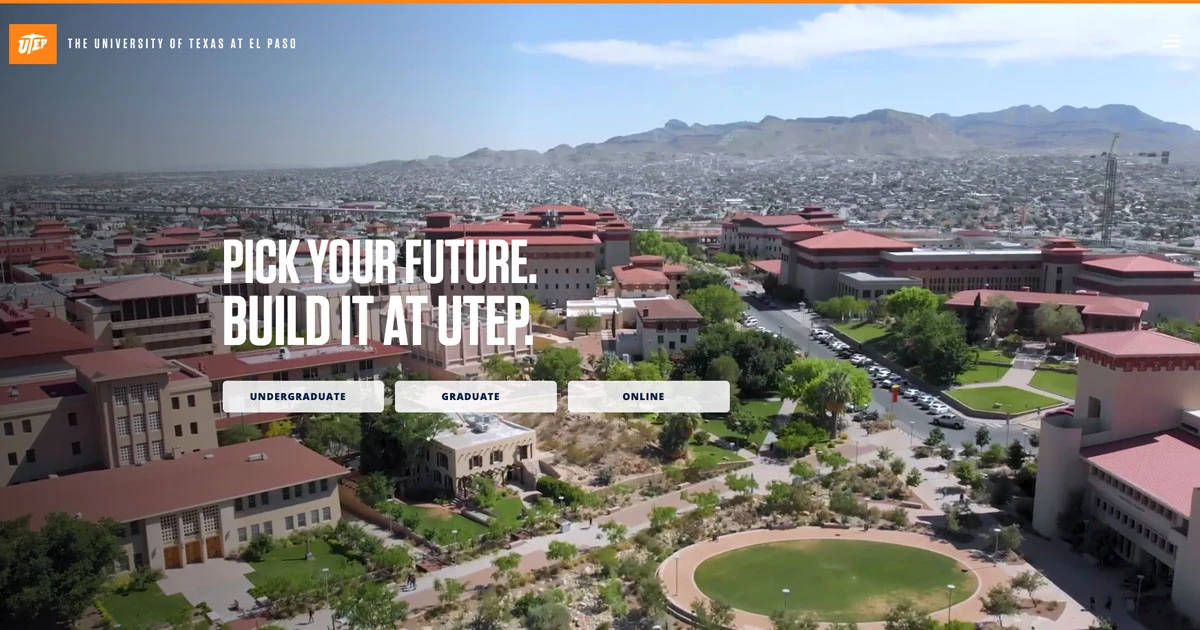 Front view of The University of Texas at El Paso