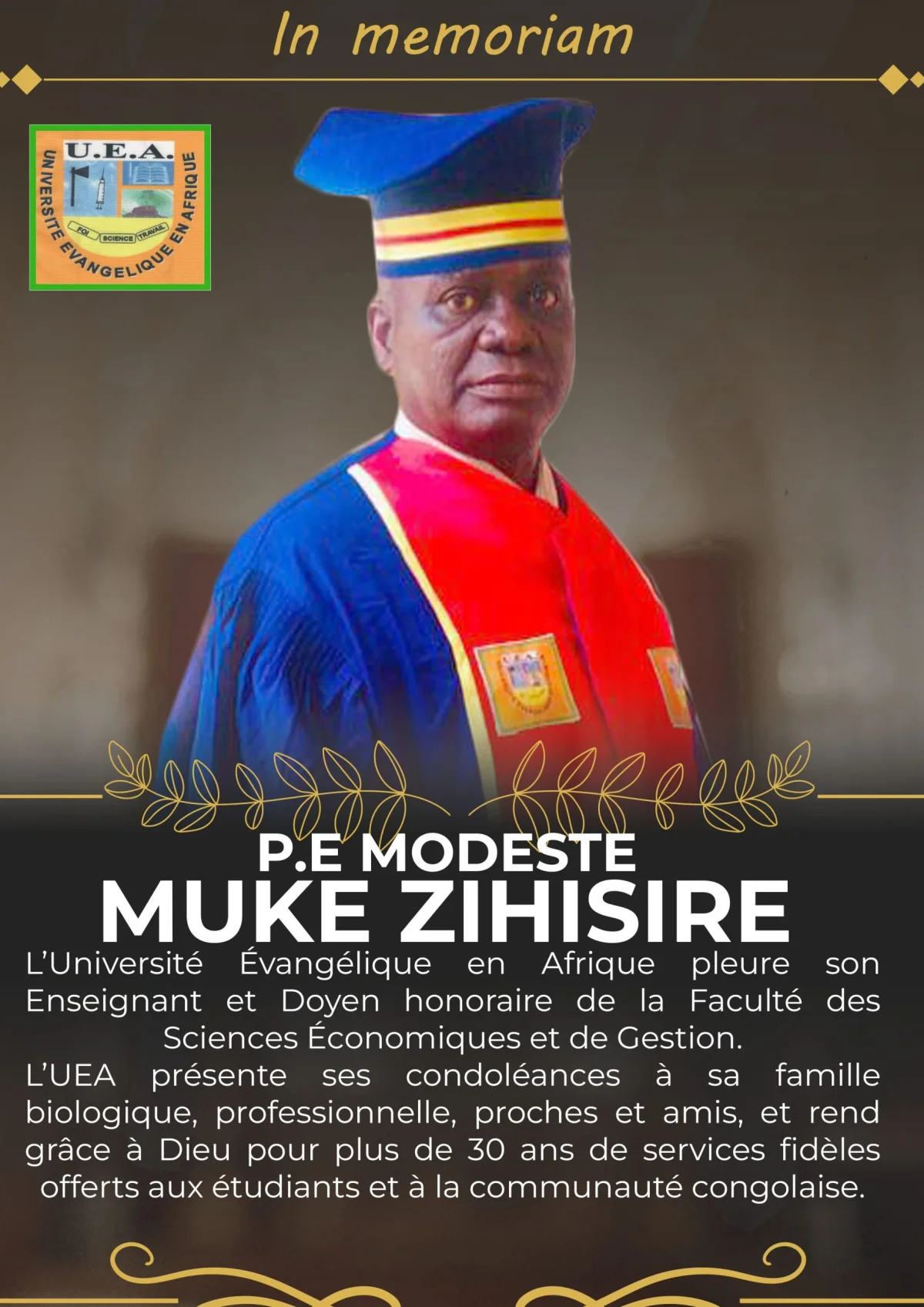Université Evangélique en Afrique student life