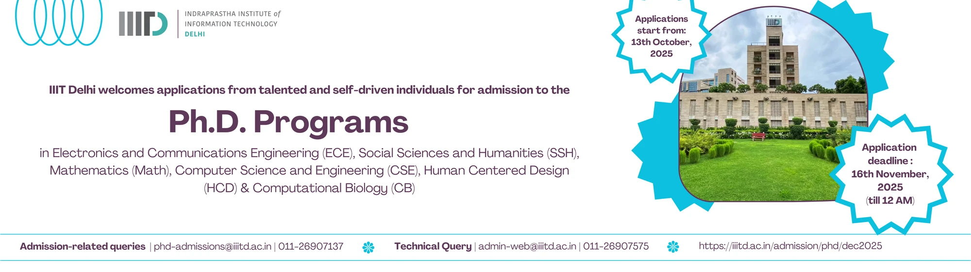 Indraprastha Institute of Information Technology academic and student spaces