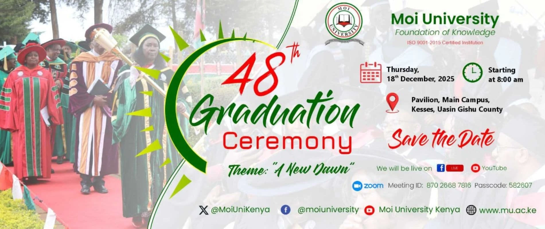 Moi University community on campus