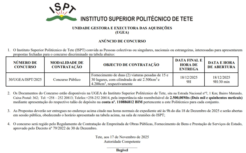 Inside Instituto Superior Politecnico de Tete