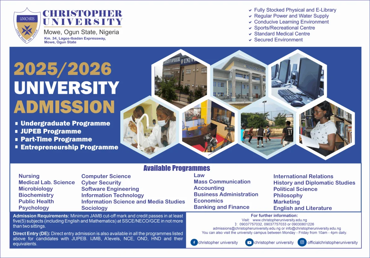 Christopher University campus scene