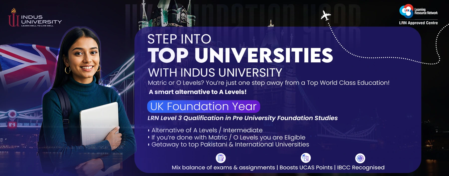 Indus University academic and student spaces