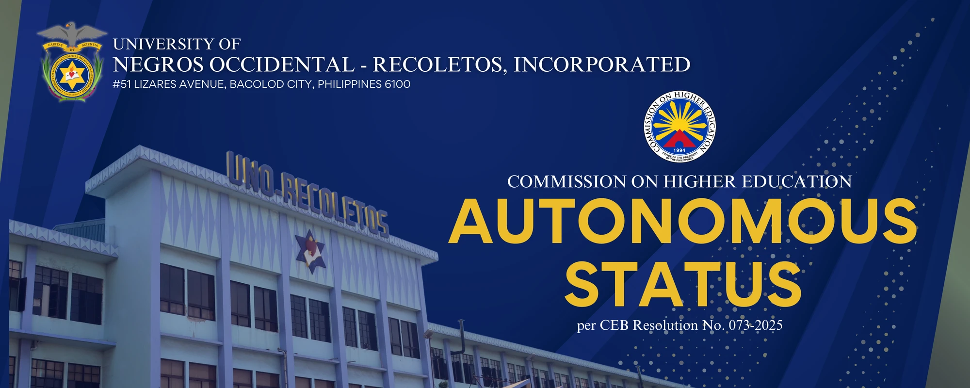 University of Negros Occidental – Recoletos academic facilities