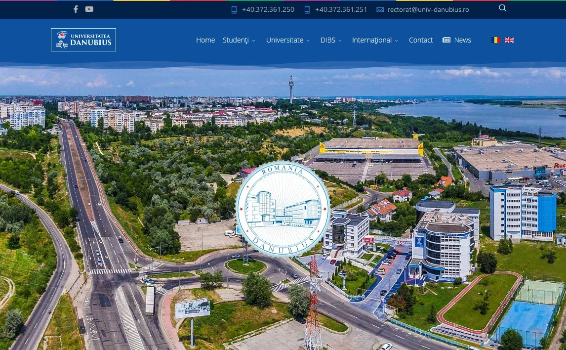 Universitatea Danubius Galati campus from the outside