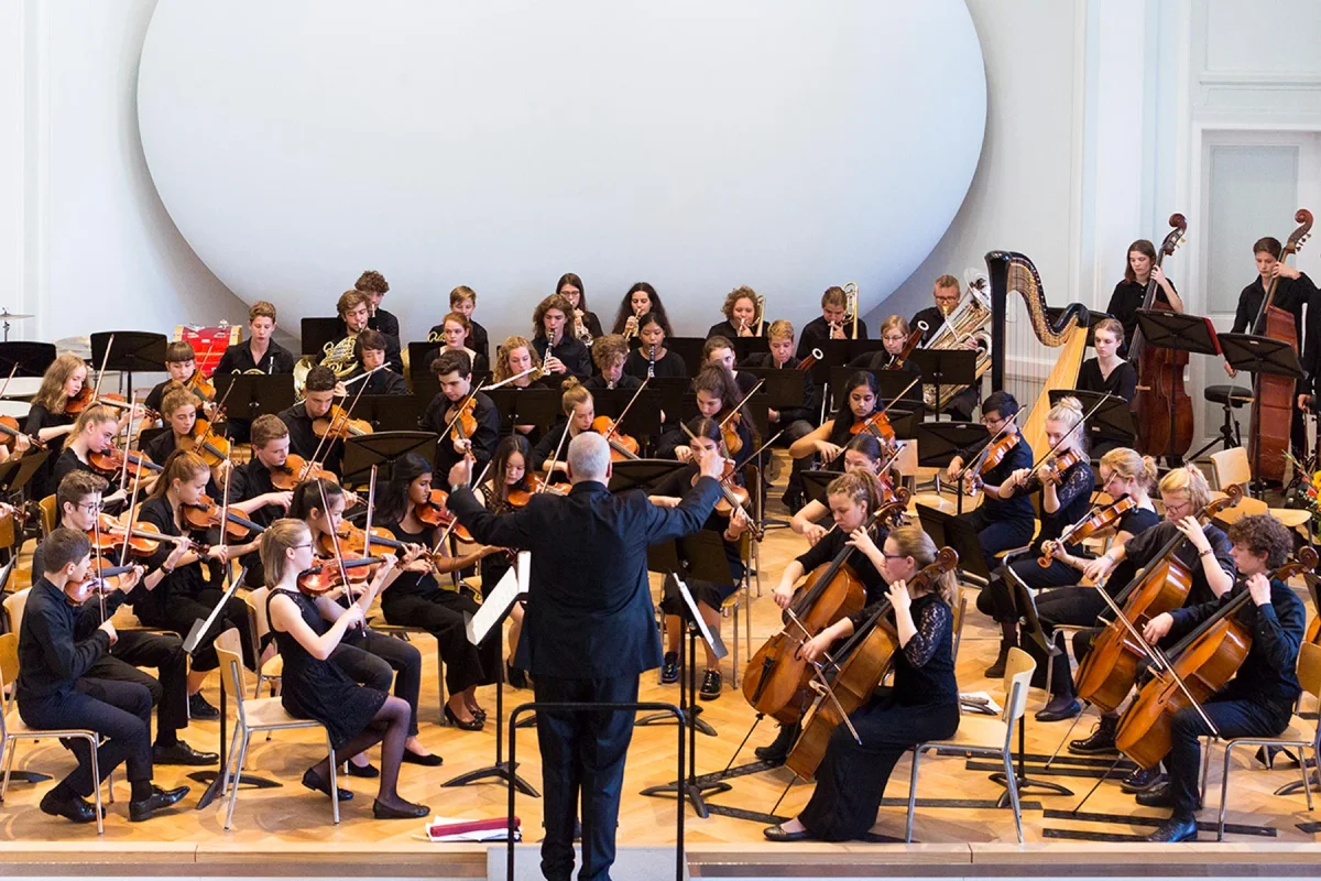 Front view of Musik Akademie Basel