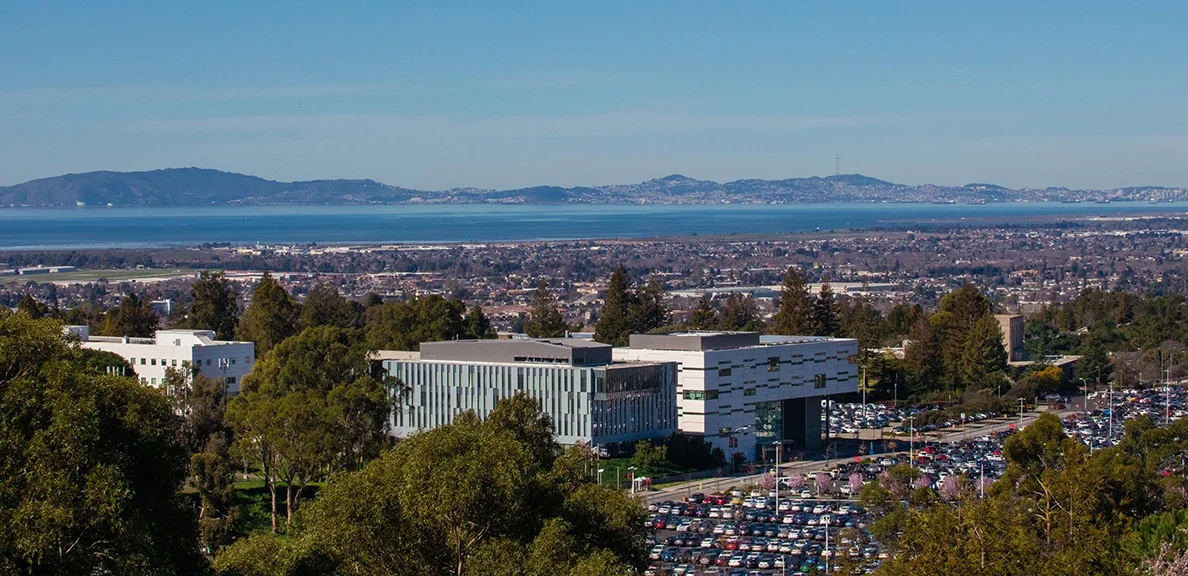 Approach to California State University, East Bay campus