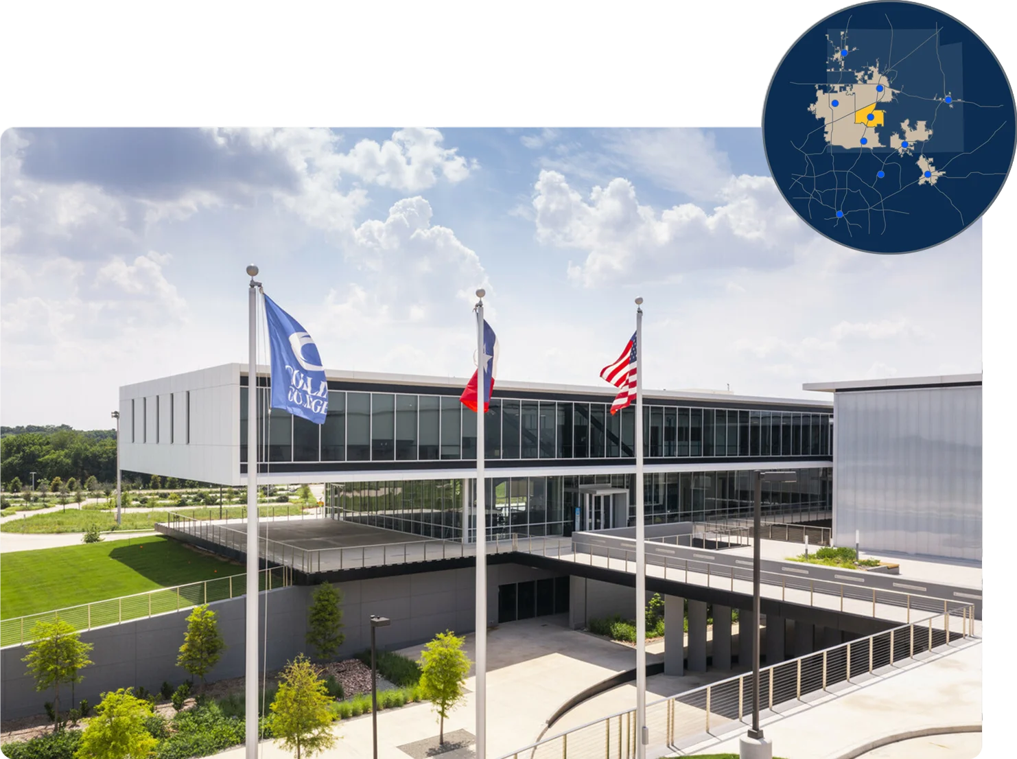 Collin College academic and student spaces