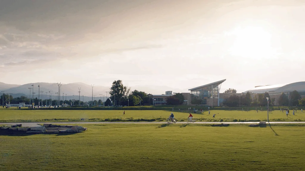 Approach to Colorado State University campus