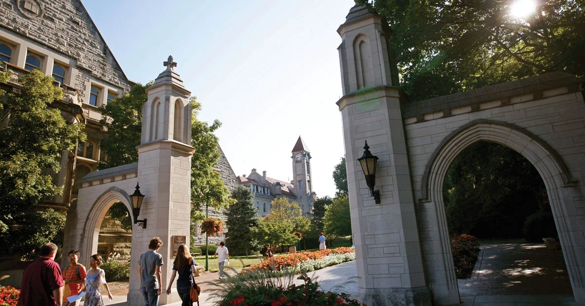 The Indiana University Bloomington campus grounds