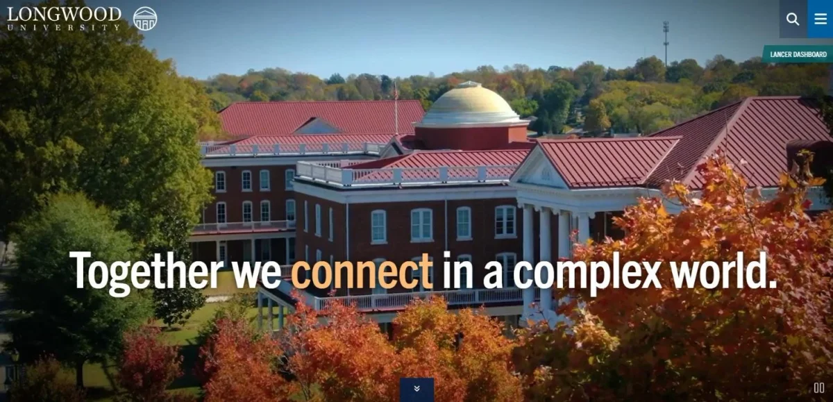 The Longwood University campus grounds
