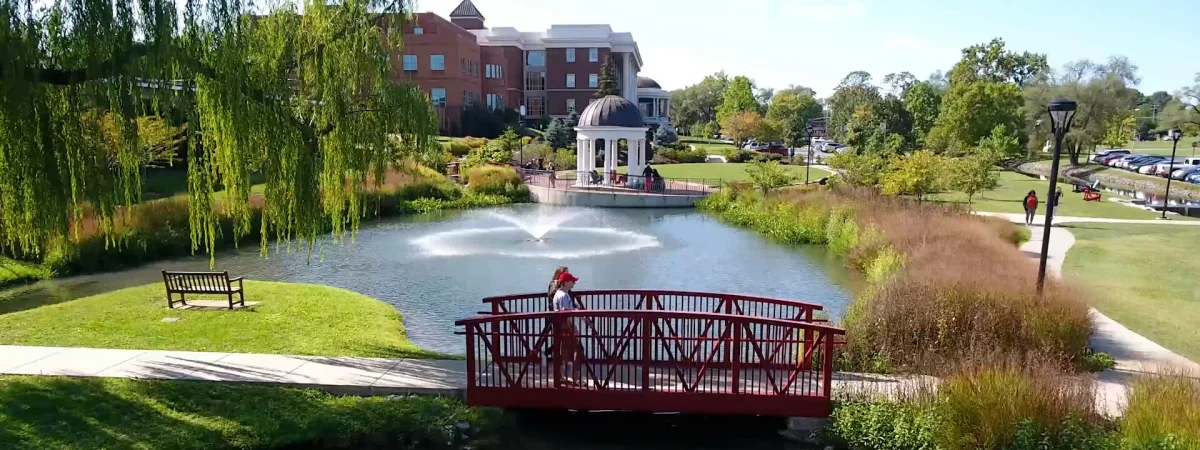 The Shenandoah University campus grounds