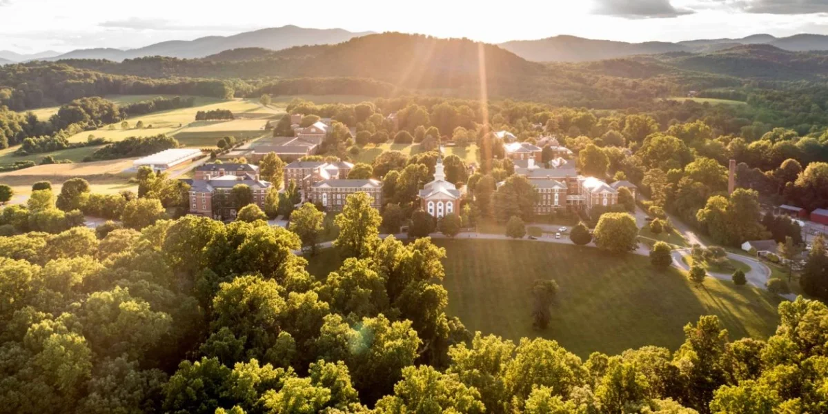 Approach to Sweet Briar College campus