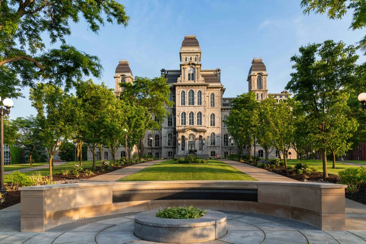 Syracuse University campus from the outside