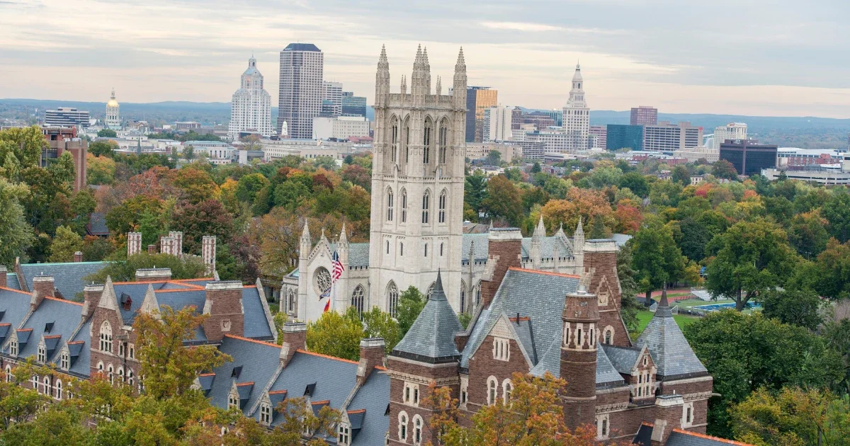The Trinity College campus grounds